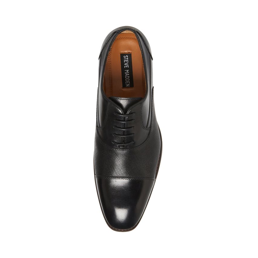 Black Steve Madden Proctor-r Leather Men's Derby Shoes | PH 0239UWD